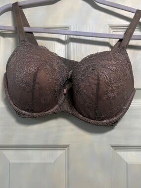 Victoria's Secret Lace Lined Demi Underwire Bra in Mauve Taupe